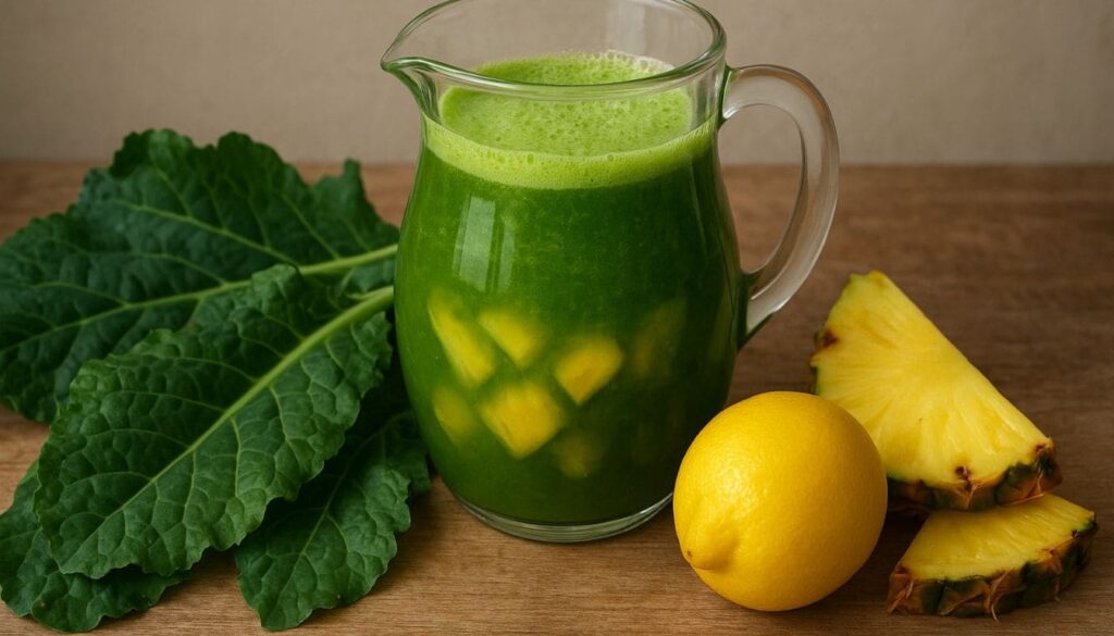 Como Fazer Suco Detox de Couve com Abacaxi